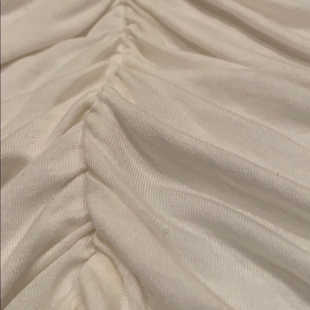 Express Ruched Top in Creamy White Jersey XS - Picture 3 of 6